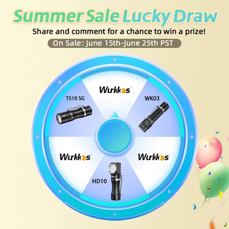 AliExpress X Wurkkos Summer Sale! 🎉🌞

🗓 Promotion Time: June 15th to June 25th PST
 🔥 Discount: Save up to 64% on our exquisite flashlights!

Wurkkos Official Store: wurkkos.aliexpress.com/store/11018470…

Wurkkos Global Store：aliexpress.com/store/11036039…

#WURKKOS #flashlight #flashlightsale