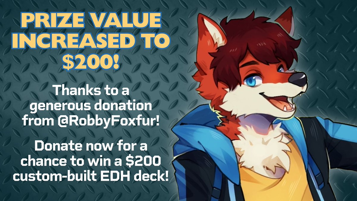 Steph π LDXP Santa Clara π F2F Niagara Falls (@steelcitysteph) on Twitter photo Y'all things are getting SERIOUS. RobbyFoxfur helped me up the value of the prize to $200! π€―
GET IN THERE and give to <a href="/TransLifeline/">Trans Lifeline</a> between now and June 26!
Plus... Not to brag but... I build a MEAN commander deck. π Y'all things are getting SERIOUS. RobbyFoxfur helped me up the value of the prize to $200! π€―
GET IN THERE and give to <a href="/TransLifeline/">Trans Lifeline</a> between now and June 26!
Plus... Not to brag but... I build a MEAN commander deck. π