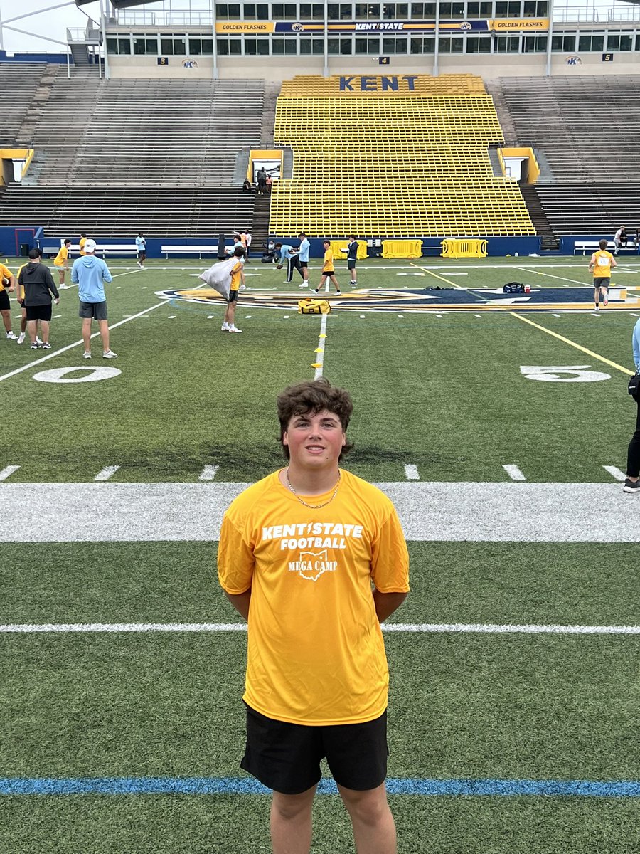 LoganLane2028's tweet image. Glad the rain held off for @KentStFootball specialist camp today! Was a great day against good talent and thank you to all the coaches. Grateful for the opportunity to get better!
@CoachCJConrad @CoachMicahFaler @Coach_Pflug @UpAndThrough