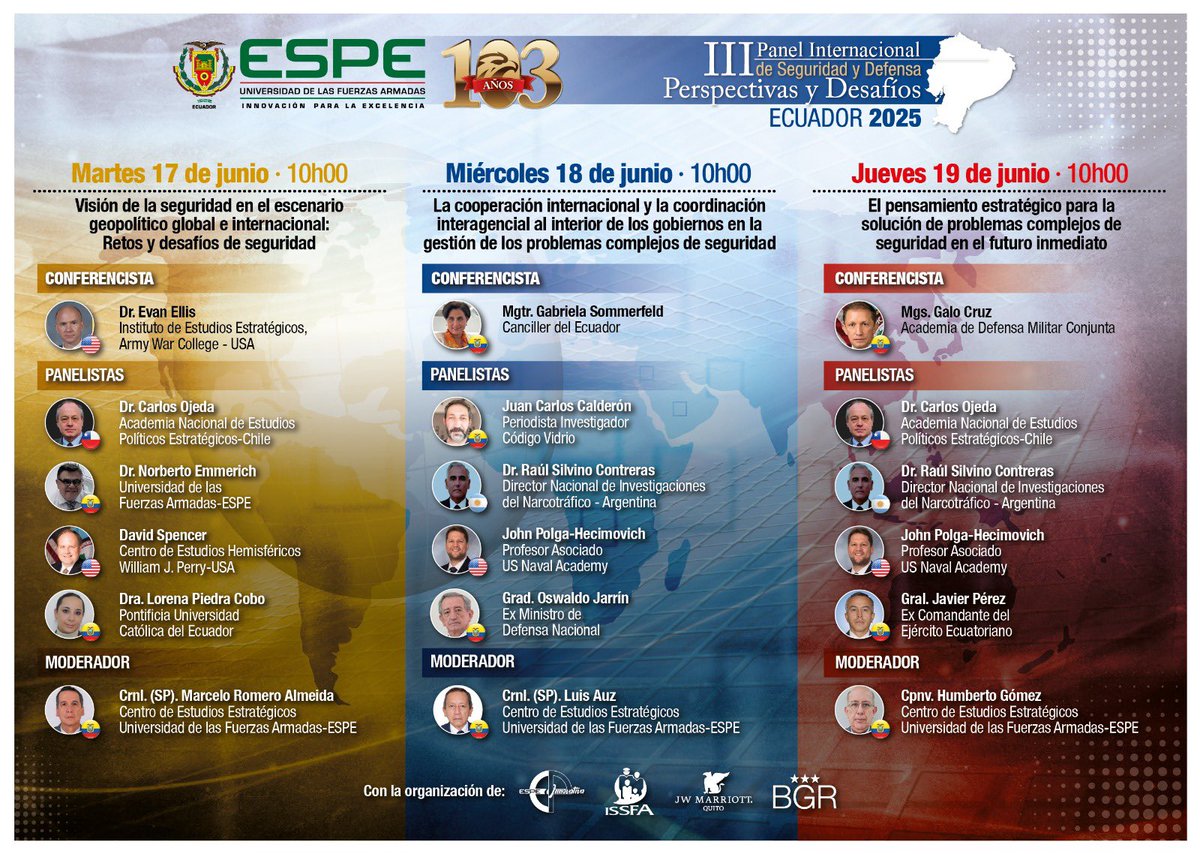 ¡Nos vemos allá! #Seguridad #Defensa #ESPE Inscripción: script.google.com/a/macros/espe.…