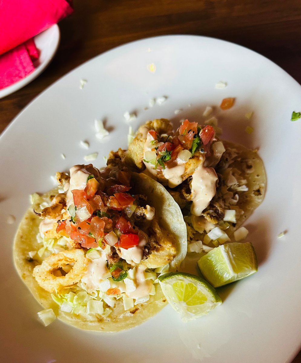 Craving something deliciously unique? 😋 Dive into our Calamari Tacos! With a perfect blend of flour tortilla, cabbage, fried calamari, sweet aioli &amp; mexicana salsa, it's a taste sensation you won't forget! 🌮🍴#ReformaModernMexican #TacoTuesday #FoodieFun