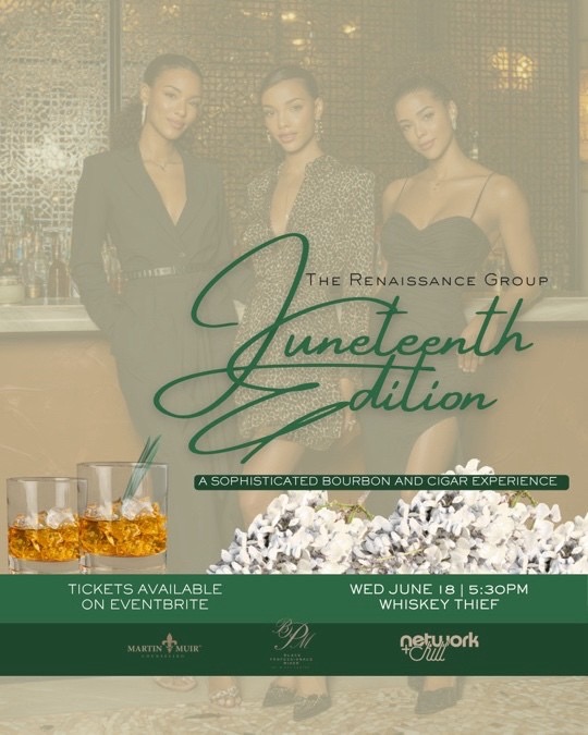 LouisvilleUL's tweet image. Looking for a way to celebrate Juneteenth in style? Check out this sophisticated bourbon and cigar experience hosted by The Renaissance Group.

📅 Wednesday, June 18 | 5:30 PM
📍 Whiskey Thief
🎟️ Tickets available: ow.ly/ueKO50W74hC

#JuneteenthEdition