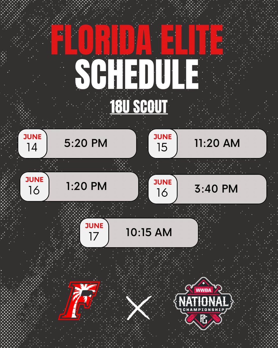 18U Scout WWBA schedule 🌴