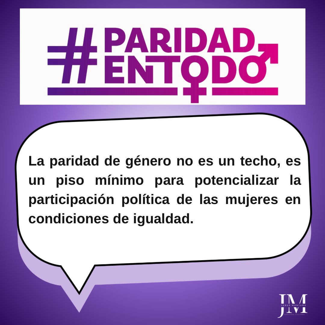 💜 La #ParidadEnTodo no es un techo, es el piso mínimo para una democracia igualitaria. 

🔗 igualdad.ine.mx/serie-18/