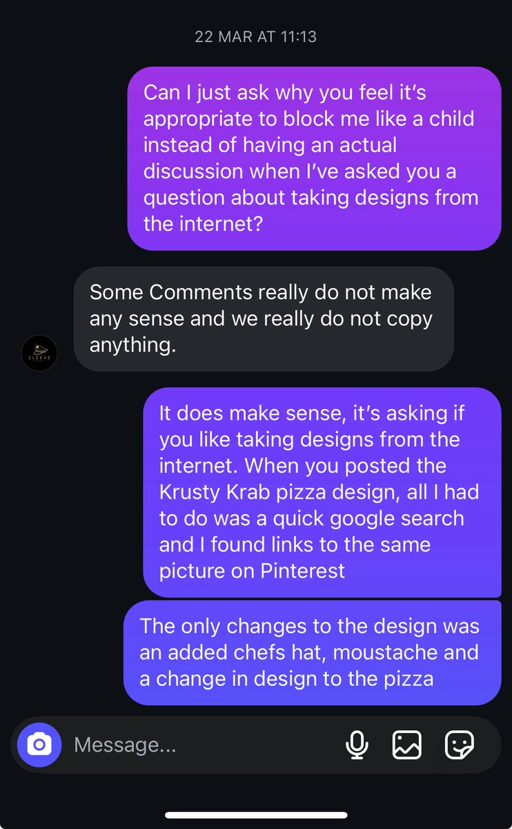 Tom_Constan's tweet photo. @theDonBrando @TheSleeveChief They then blocked me on Instagram when I messaged them on insta asking about why I was blocked and not having an adult conversation https://t.co/9NHTGRPfxS