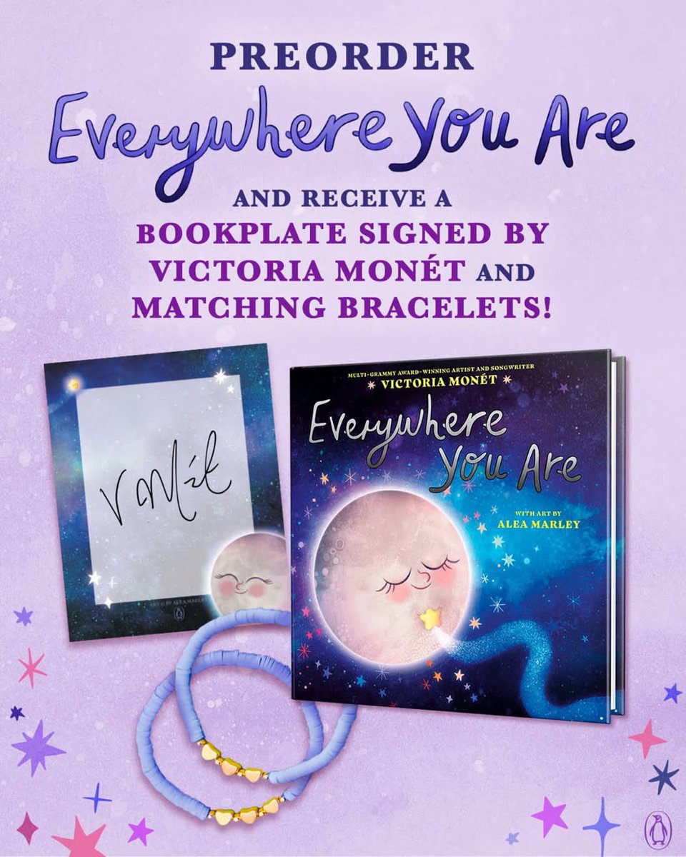 victoriantribe's tweet image. Preorder Victoria Monét’s book Everywhere You Are before June 24 and receive a signed bookplate and matching mother and child bracelets
📖 → lnk.to/VictoriaMonet
🧾 → woobox.com/624hqa?fbclid=…