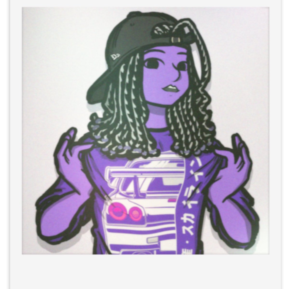 my purple skyline shirt may be my new main character #fit (still not retiring the north face jacket tho)