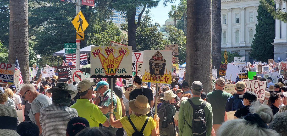 CT_Jaynes's tweet photo. Views from the No Kings Protest at the California State Capitol https://t.co/i9cQnpiQGo