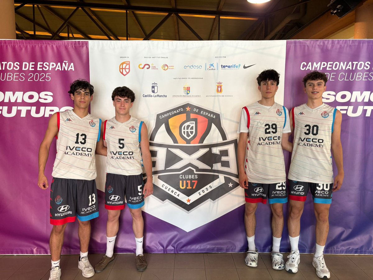 CBC_Valladolid's tweet photo. 🏀 Finaliza la andadura de nuestro equipo 3X3 de la #IVECOACADEMY en el CTO.España de Clubes 3X3 que se celebra en Cuenca.

¡Enhorabuena chicos! Seguid compitiendo al máximo y disfrutando de la experiencia 

#PucelaBasket #BasketCyL @IvecoES https://t.co/ZakbKkshVa