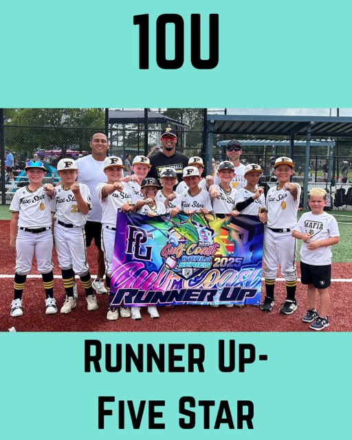 PGDestin's tweet photo. Gulf Coast World Series Week 2 
10u 
🥇 Tampa Trojans
🥈 Five Star 
#perfectgamegulfcoast 
#perfectgame https://t.co/ikHAr4EXpW