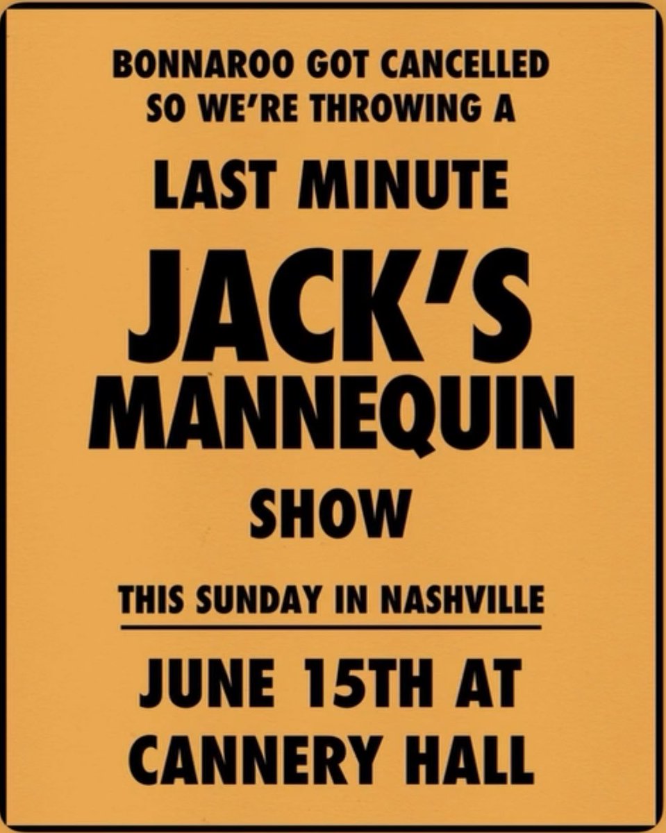 10 minutes before the band went on last night we got the news that Bonnaroo was cancelled. Every email thread I’m in blew up. Before the band walked off stage the team booked a show, announced it, and tickets were on sale. When I woke up it was sold out. Real well oiled machine