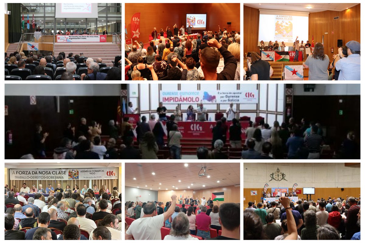 Hoxe a <a href="/galizaCIG/">CIG</a> renova o conxunto das súas estruturas comarcais en Coruña, Compostela, Ferrol, Ourense, Pontevedra e Vigo (agás Lugo, que foi o 6).
Parabéns a máis de mil asembleistas, ás novas secretarías e executivas comarcais e ás súas representacións no Consello Confederal.