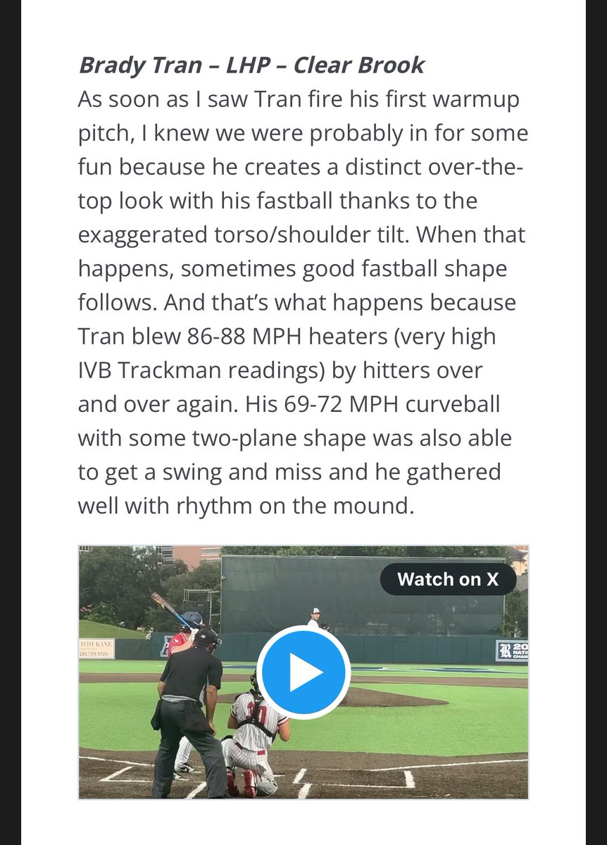 Brady Tran (@tranbrady17) on Twitter photo Thank you <a href="/DustinLMcComas/">Dustin McComas</a> for the write up. Excited for the summer! <a href="/HPBA_official/">Hunter Pence Baseball Academy</a> <a href="/HPBAac/">Aaron Cunningham</a> <a href="/BobbyPoland_HP/">Bobby Poland</a> Thank you <a href="/DustinLMcComas/">Dustin McComas</a> for the write up. Excited for the summer! <a href="/HPBA_official/">Hunter Pence Baseball Academy</a> <a href="/HPBAac/">Aaron Cunningham</a> <a href="/BobbyPoland_HP/">Bobby Poland</a>