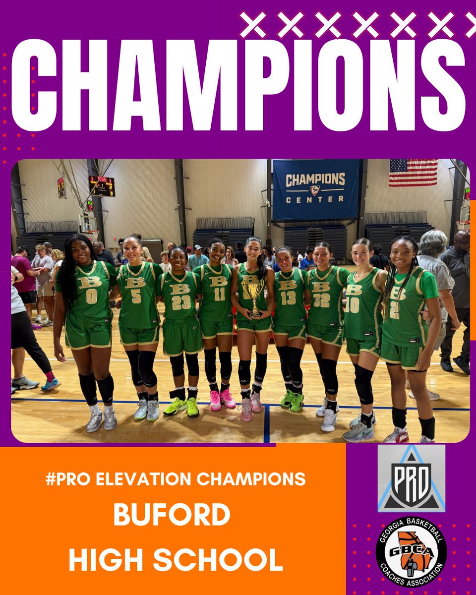 GBCA Girls Live Event (@girlsgbcalive) on Twitter photo 🏆 Buford High School takes home the <a href="/PRO_Movement1/">#PRO Elevation Inc. | #PRO Movement Athletics</a> Championship! Congrats! #gbcagirlslive 🏆 Buford High School takes home the <a href="/PRO_Movement1/">#PRO Elevation Inc. | #PRO Movement Athletics</a> Championship! Congrats! #gbcagirlslive