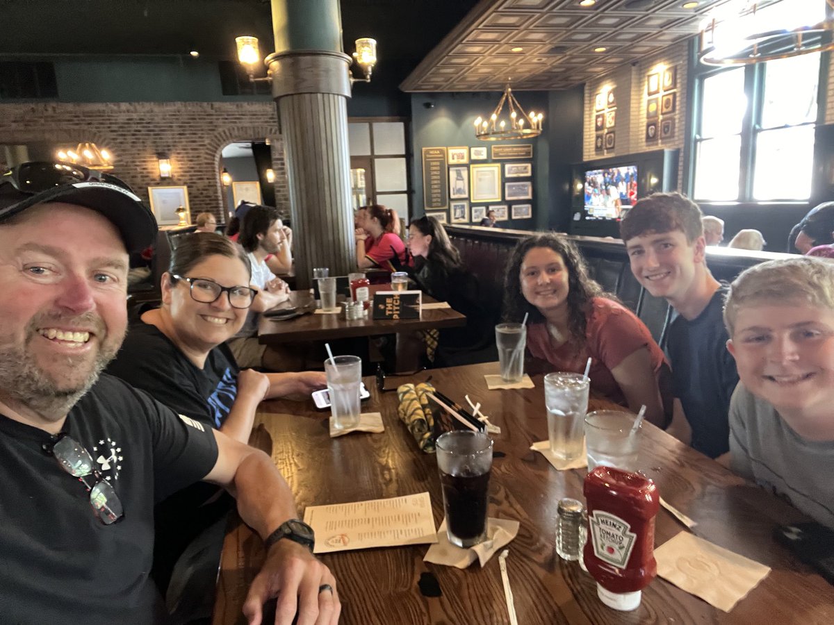 Taking in some lunch at the Pitch across from Energizer Field in St. Louis! 1st MLS Game… St. Louis City vs LA Galaxy! Go City!!!!!
