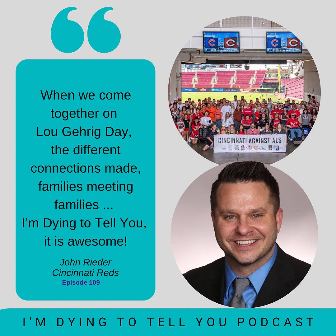 LorrisPodcast's tweet image. Meet John Rieder, front office @Reds! One guest in “Love, Legacy & Lou Gehrig Day: A Team Effort Against ALS”. Hear how his family’s loss leads to making MLB’s Lou Gehrig Day the most inclusive, inspiring & impactful event every year!Listen: bit.ly/ListenOnAppleP…
@iamalsorg