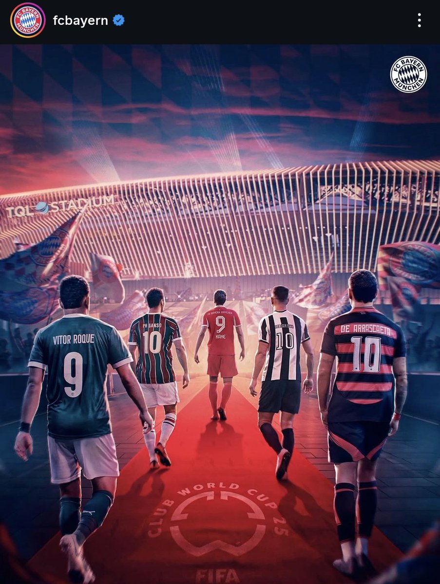 Simplesmente o Bayern postando uma arte só com os time br, muito foda.