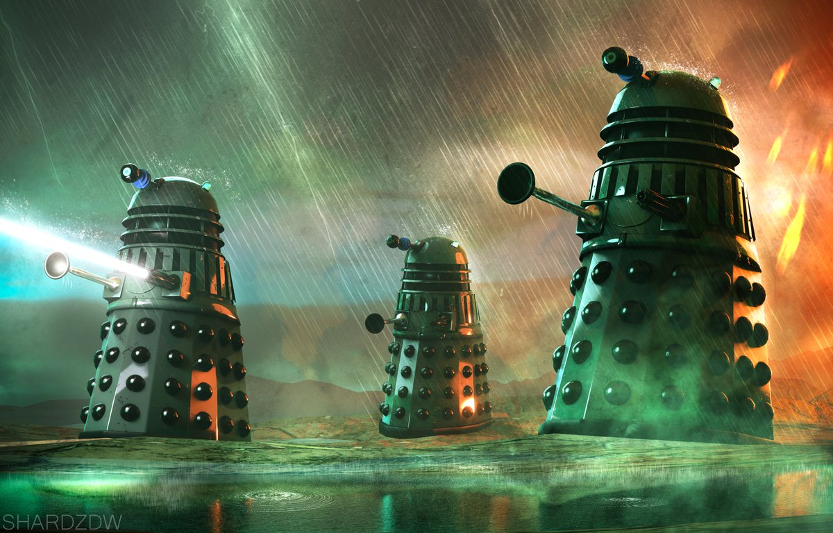 ShardzDW's tweet image. SKARO: THE GENESIS
Been a while since I've done a proper render, so have some Daleks!
#DoctorWhoFanArt @BBCDoctorWho
