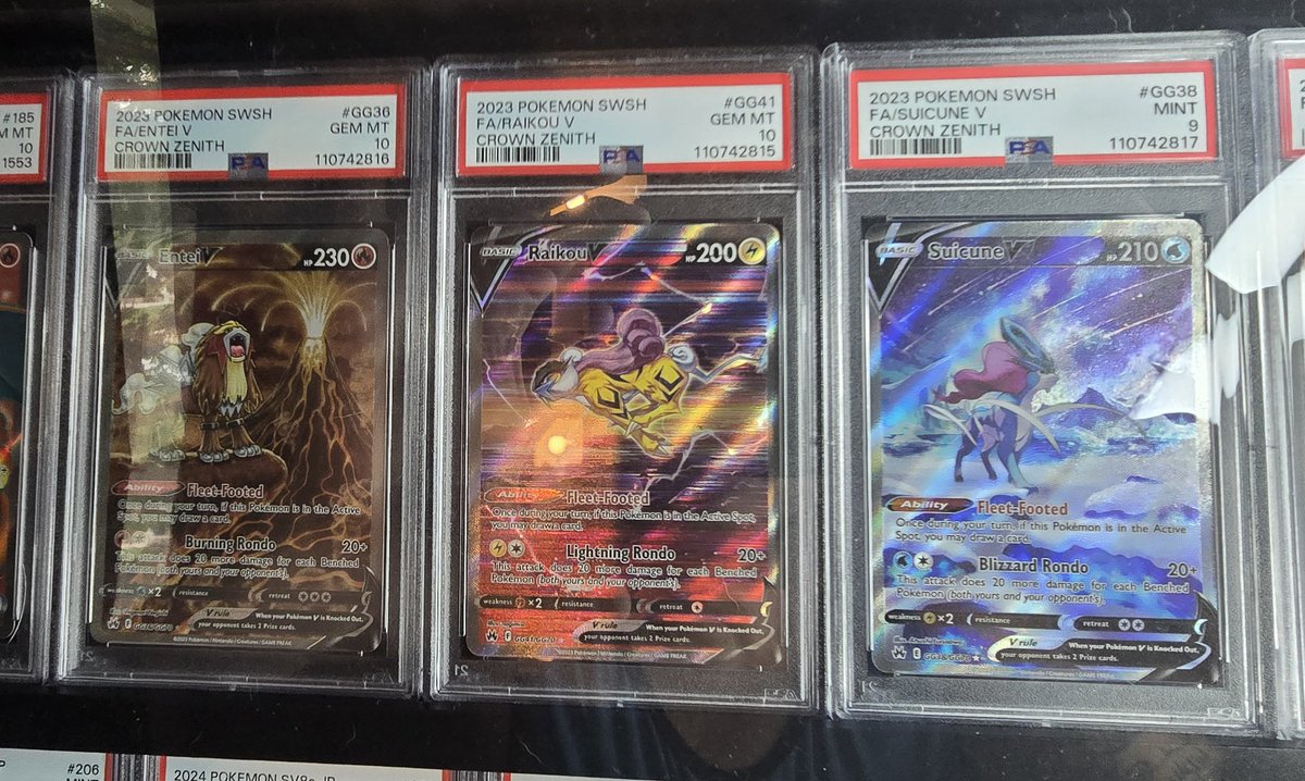HexManiacChris (@hexmaniacchris) on Twitter photo Sequential Entei, Raikou, and Suicune slabs for sale!!
PSA 10 Entei
PSA 10 Raikou
PSA 9 Suicune
All for $190 shipped
<a href="/BUYSELLTRADETCG/">BUY/SELL/TRADE TCG</a>
<a href="/CardboardBanger/">💥 Cardboard Bangerz 💥</a>
<a href="/TattooedBST/">TattooedBST</a>
<a href="/VantaSeries/">VantaSeries</a> Sequential Entei, Raikou, and Suicune slabs for sale!!
PSA 10 Entei
PSA 10 Raikou
PSA 9 Suicune
All for $190 shipped
<a href="/BUYSELLTRADETCG/">BUY/SELL/TRADE TCG</a>
<a href="/CardboardBanger/">💥 Cardboard Bangerz 💥</a>
<a href="/TattooedBST/">TattooedBST</a>
<a href="/VantaSeries/">VantaSeries</a>