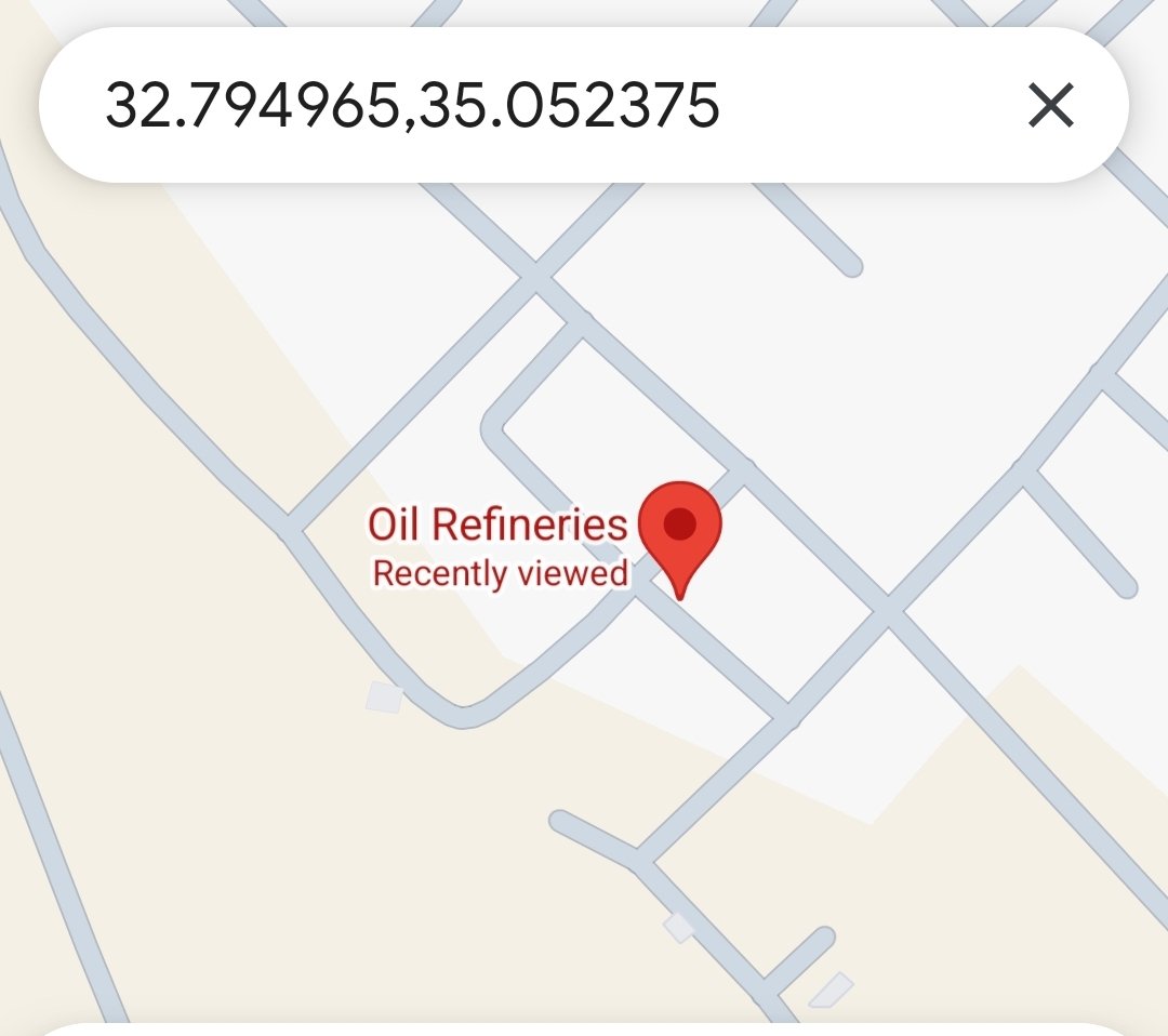 syjebrailyEng's tweet image. BAZAN Group, the largest oil refinery in Israel.
32.794965,35.052375