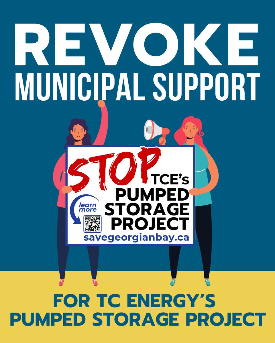 📢 Calling on local councils to revoke their support for TC Energy’s pumped storage project! Environmental protections have been gutted. The conditions have changed. It’s time for our leaders to change their position.  TAKE ACTION: savegeorgianbay.ca/letter/
