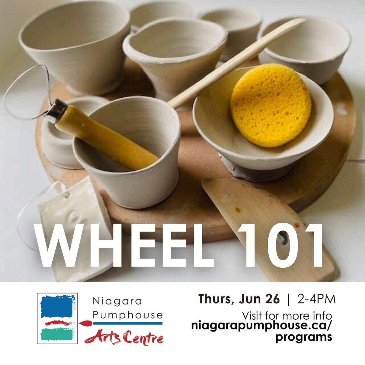 pumphouse_arts's tweet image. Ever wondered what it's like to throw on the wheel? 🤔 Rob Dorante will lead our #Wheel101 workshop on June 26, 2-4 PM. Learn the basics and discover a new passion. No experience? Book your creative adventure today!
🔗 buff.ly/xnk2bSZ

#potteryfun #learnpottery #pottery