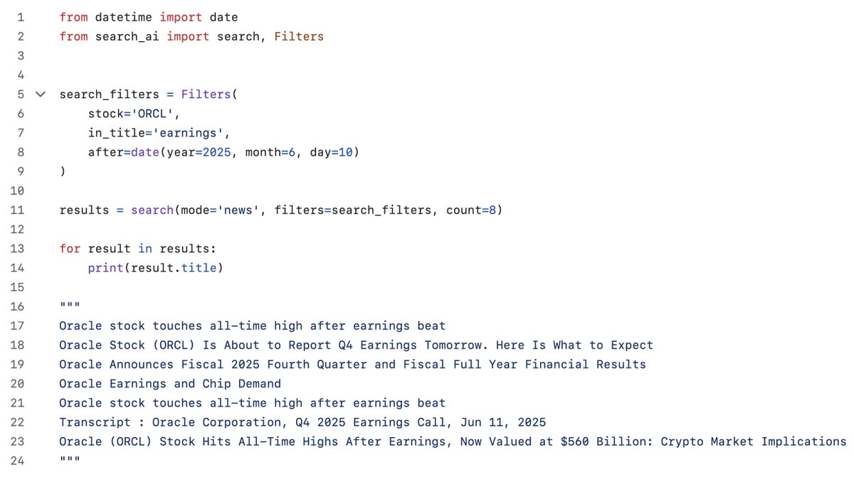 SearchAI is great for finding the latest company news!