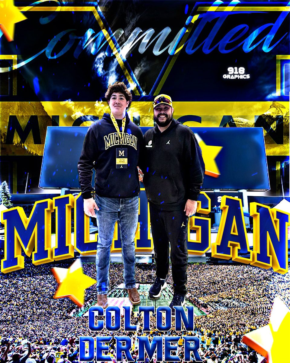 Colton Dermer (@colton_dermer) on Twitter photo A life long dream come true!! Incredibly proud to announce I am 100% COMMITTED TO THE UNIVERSITY OF MICHIGAN! A special thanks to my parents who helped me chase my dream. #GoBlue <a href="/JTBrown721/">J.B. Brown</a> <a href="/jbrowngoblue/">JAMES BROWN</a> <a href="/TurnerBernard1/">T</a> <a href="/steverausch17/">Rausch Kicking</a> <a href="/bkullos/">Coach Ben Kullos</a> <a href="/oc_football/">O'Connor Football</a> <a href="/Coach_Casper/">Coach Casey Casper</a> A life long dream come true!! Incredibly proud to announce I am 100% COMMITTED TO THE UNIVERSITY OF MICHIGAN! A special thanks to my parents who helped me chase my dream. #GoBlue <a href="/JTBrown721/">J.B. Brown</a> <a href="/jbrowngoblue/">JAMES BROWN</a> <a href="/TurnerBernard1/">T</a> <a href="/steverausch17/">Rausch Kicking</a> <a href="/bkullos/">Coach Ben Kullos</a> <a href="/oc_football/">O'Connor Football</a> <a href="/Coach_Casper/">Coach Casey Casper</a>