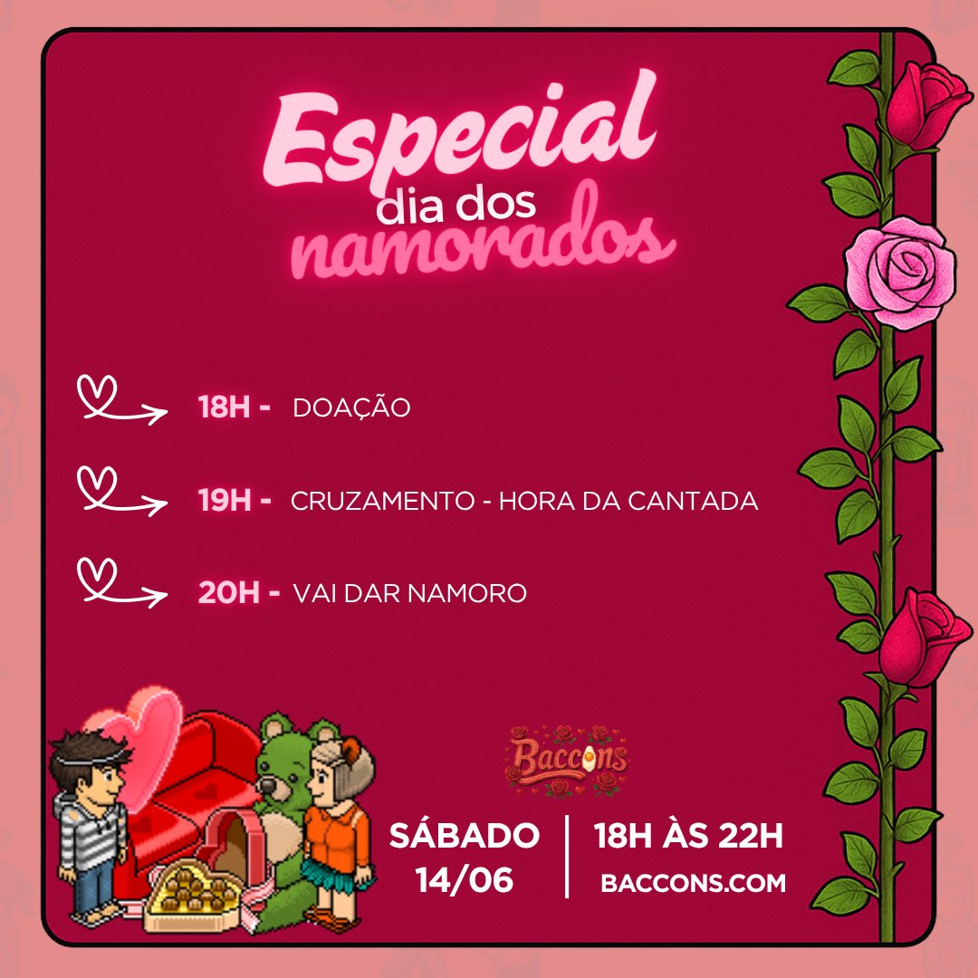 O amor está no ar! 

Preparamos uma experiência única com nossa programação de Dia dos Namorados! 💌 ❤️

Se você está solteiro, vem assim mesmo  o amor pode estar por aqui te esperando!❤️‍🔥