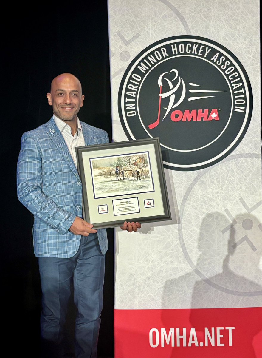 WhitbyHockey's tweet photo. Yesterday our Development Coordinator, Rahim Karmali, was awarded the 2024-2025 Excellence in Development award by the OMHA! We are very proud of Rahim and would like to issue him a very well deserved congratulations! #WMHA https://t.co/tW8Tx3Jh5j