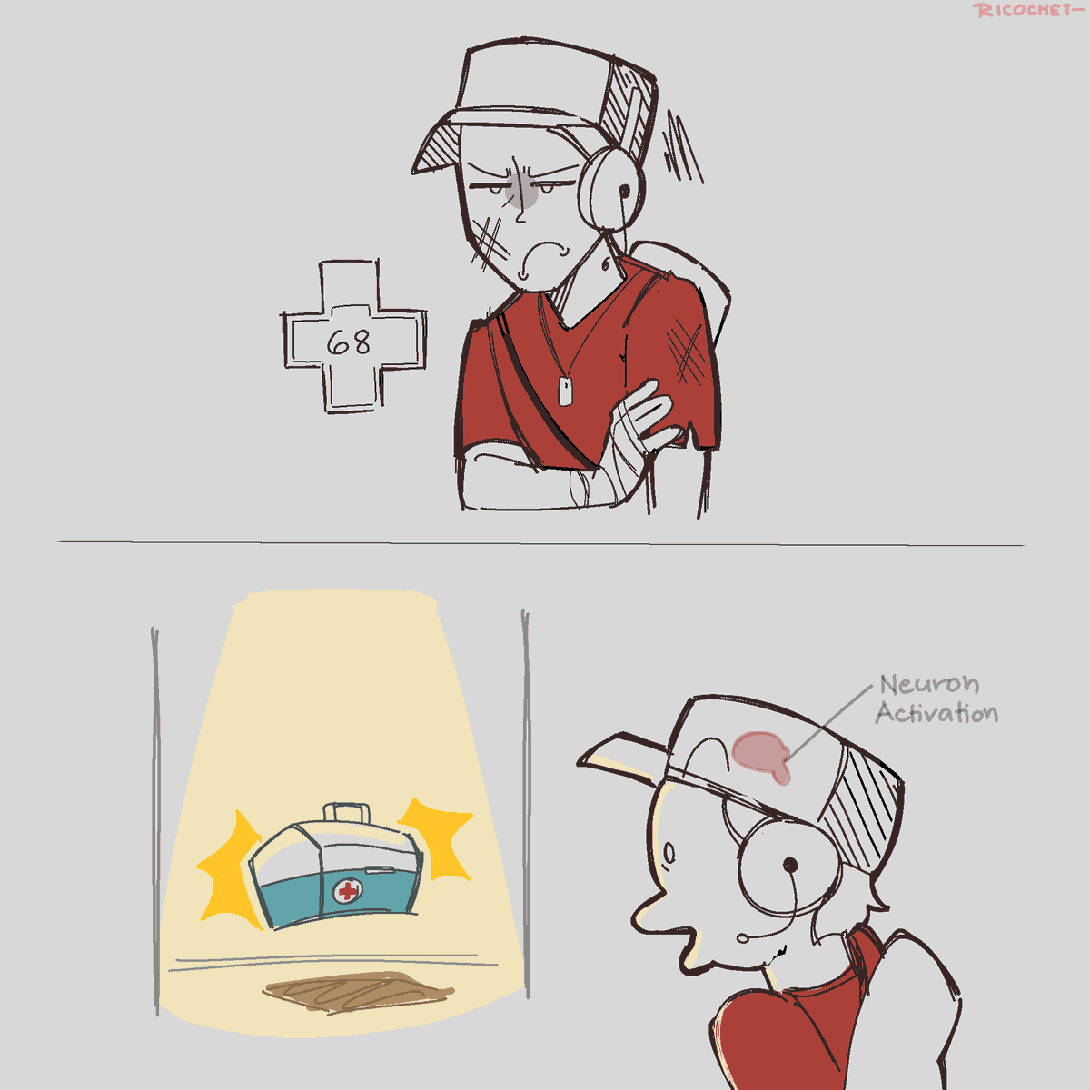 WhoIsRicochet's tweet photo. Good boy #tf2 #tf2medic #tf2scout https://t.co/qmfwI8DDUs