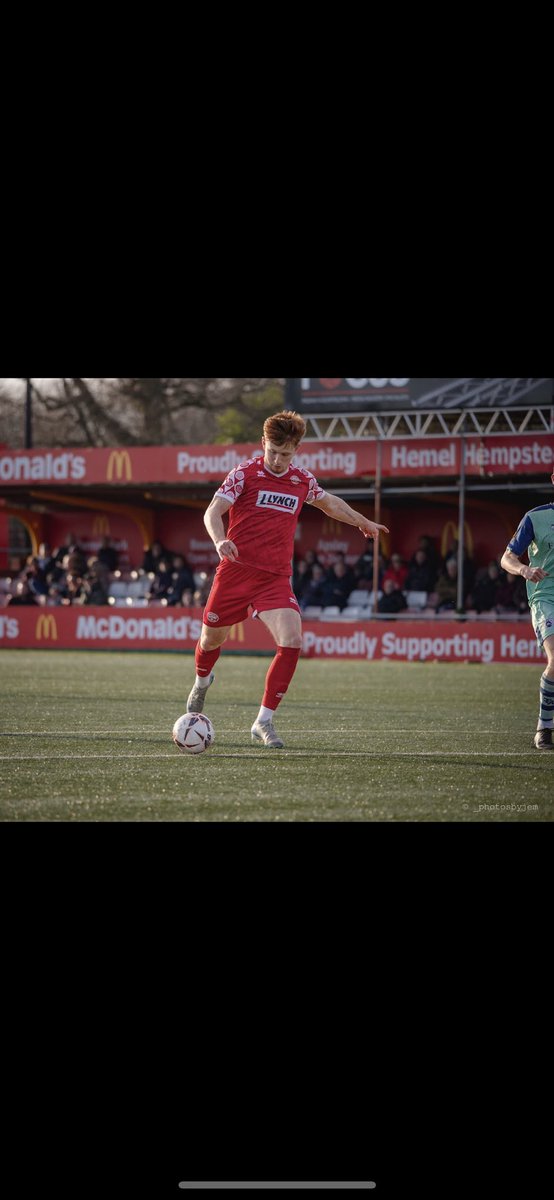 <a href="/hemelfc/">Hemel Hempstead Town FC</a> I know it’s late, but would just like to say a few words, wearing the badge and representing this incredible club has been an absolute honour and certainly a special period in my career.❤️
Firstly a huge thank you to the gaffer <a href="/lee_allinson/">Lee Allinson</a> for giving me an opportunity
