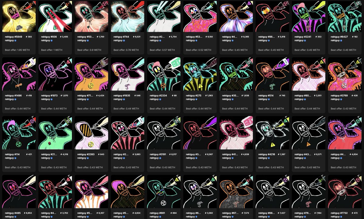 been getting a few DMs from people trying to buy my rare rektguys.  

just to be clear, none of them are for sale.  

$REKT