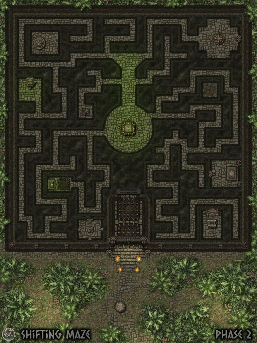master_maps's tweet image. Shifting Maze - Phase 2 [60x80] #dnd #dndmaps #ttrpgmaps #tabletoprpg #battlemap patreon.com/posts/shifting…