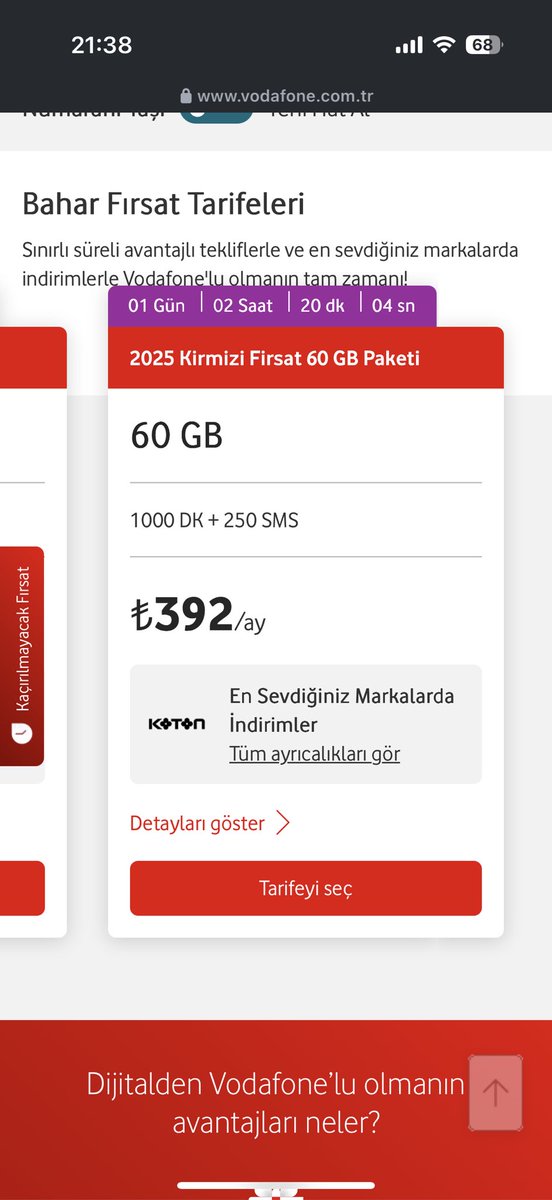 girisimcitony's tweet photo. . @VodafoneTR @VodafoneDestek @VFreeZone 

4 yıldır otomatik ödeme tanımlı faturalı kullanıyorum, 12 ay taahhüt olan paketim yeni müşteri teklifinin yarısı kadar internet içeriyor ve fiyatı neredeyse 1,5 katı. 

Bu yaptıpığınız ne kadar doğru? Açıkça fırsatçılık https://t.co/RC6dTh3XOf