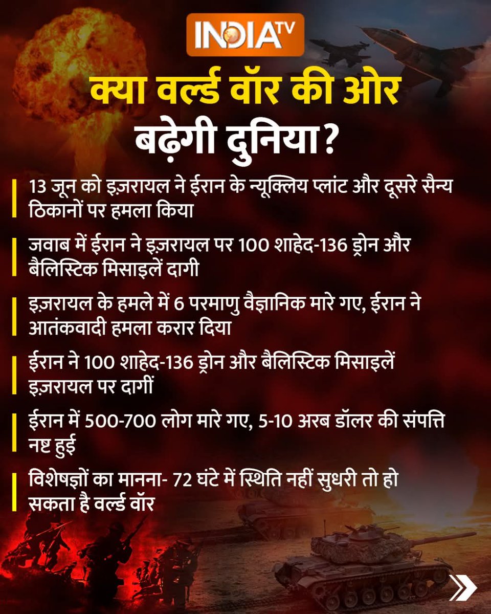 अगर इजरायल और ईरान जंग बढ़ी तो दोनों देशों में कौन किस पर पड़ेगा भारी...👇👇👇

#IranIsraelWar #Israel #War #NuclearPlant #Iran #TelAviv #IsraeliranWar #iranisraelwar #IsraelTerroristState #IranUnderAttack
