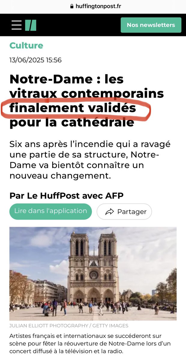 Sites & Monuments (@sppef) on Twitter photo 📣 NON, la Commission nationale du patrimoine n’a pas « validé », « approuvé » ou même « donné son feu vert » aux vitraux contemporains prévus pour Notre-Dame. 
État des lieux de la presse ce soir à 20h👇 Seuls <a href="/le_Parisien/">Le Parisien</a> et <a href="/Telerama/">Télérama</a> donnent la bonne information 👏 📣 NON, la Commission nationale du patrimoine n’a pas « validé », « approuvé » ou même « donné son feu vert » aux vitraux contemporains prévus pour Notre-Dame. 
État des lieux de la presse ce soir à 20h👇 Seuls <a href="/le_Parisien/">Le Parisien</a> et <a href="/Telerama/">Télérama</a> donnent la bonne information 👏