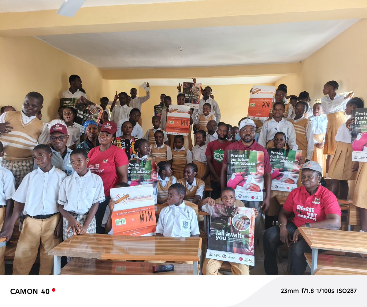 We launched a #TobaccoFree Club and empowered students to resist Big Tobacco’s flavored lies.

<a href="/NigeriaGov/">Government of Nigeria</a>, d time to act is NOW:
🚫 Ban flavored tobacco
📵 Enforce ad bans
📚 Fund youth education

Our children deserve protection, not #addiction
#ProtectOurYouth #EndAddictionNow