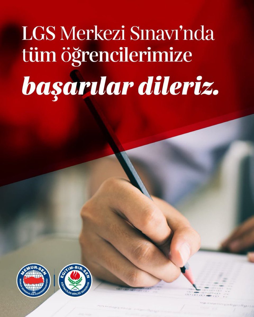 LGS Sınavı’na girecek tüm öğrencilerimize başarılar diliyor,
öğrencilerine rehberlik eden, bilgi ve emekleriyle destek olan tüm öğretmenlerimize teşekkür ediyoruz.
#LGS2025