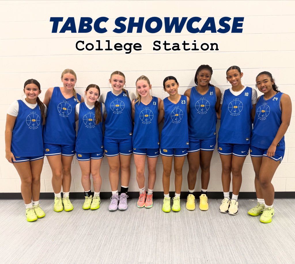 So proud of these girls! The Lady Raiders were 2-1 in the TABC Showcase in College Station this weekend. 
Lost in sudden death overtime to Houston Legacy, 39-37
Beat Seminole, 43-38
Beat Beaumont United, 52-23
Looking forward to a great season! 🏀🏀🏀