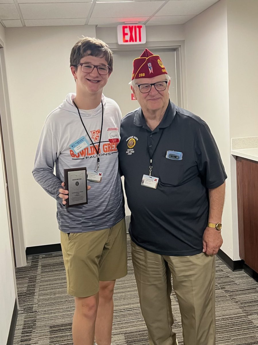 Gavin Schwiebert was just awarded Outstanding Citizen for “Chapman City 2025” at Buckeye Boys State! Congrats, Gavin! #PHStrong