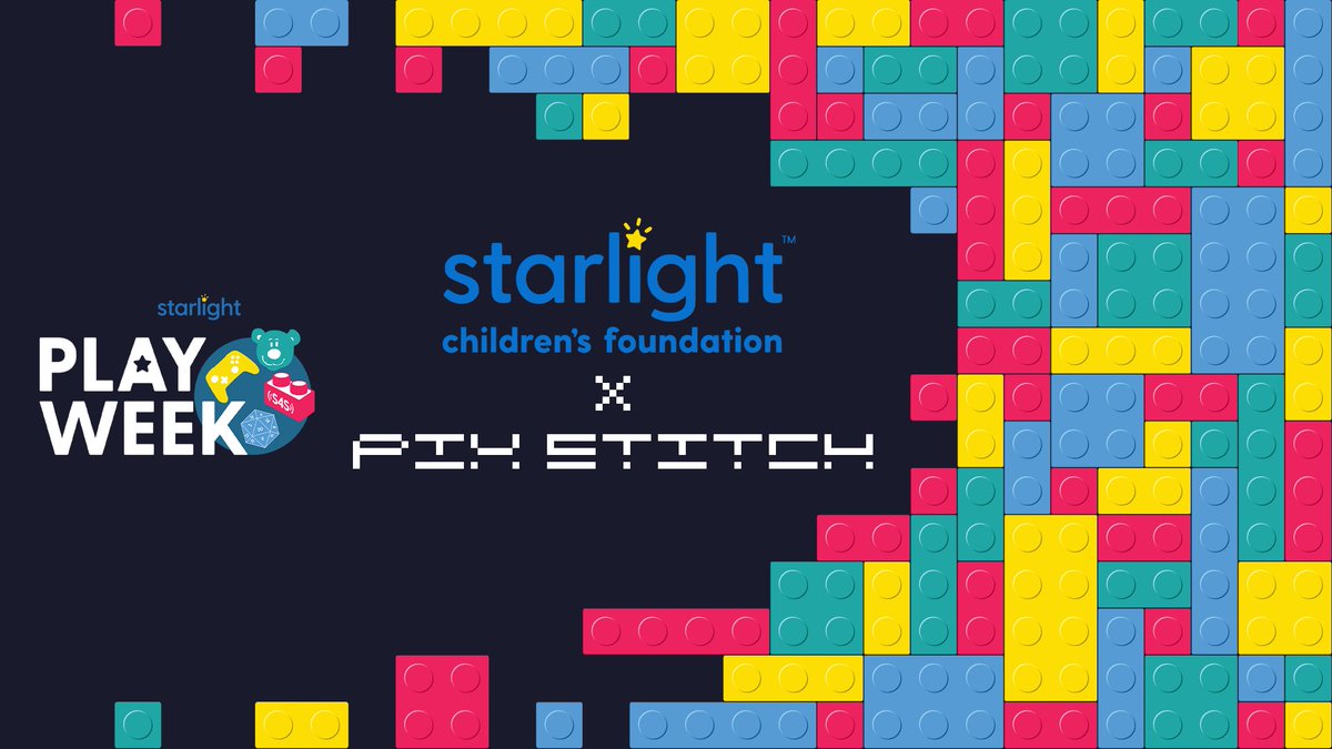 pixstitch's tweet photo. I'm live over on @StarlightUS's channel for Play Week doing a stream takeover!

Join me as we raise funds for the kids during their partnership with @LEGO_Group to help deliver palettes of bricks! Lurks are appreciated!

Donate: https://t.co/R5HaqOCBd2

https://t.co/btapgtPj5A https://t.co/qDLOKMAULO