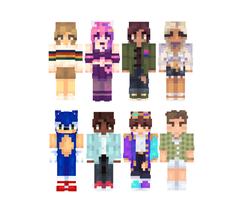 SleepyStufful's tweet image. hi! im stuffles and ive been making minecraft skins for about 10 years now and have worked on a variety of projects alongside content creators such as tinakitten, quackity, dtowncat, jinkiwinkki &amp; many more! &lt;3
more information on my comms can be found below this tweet