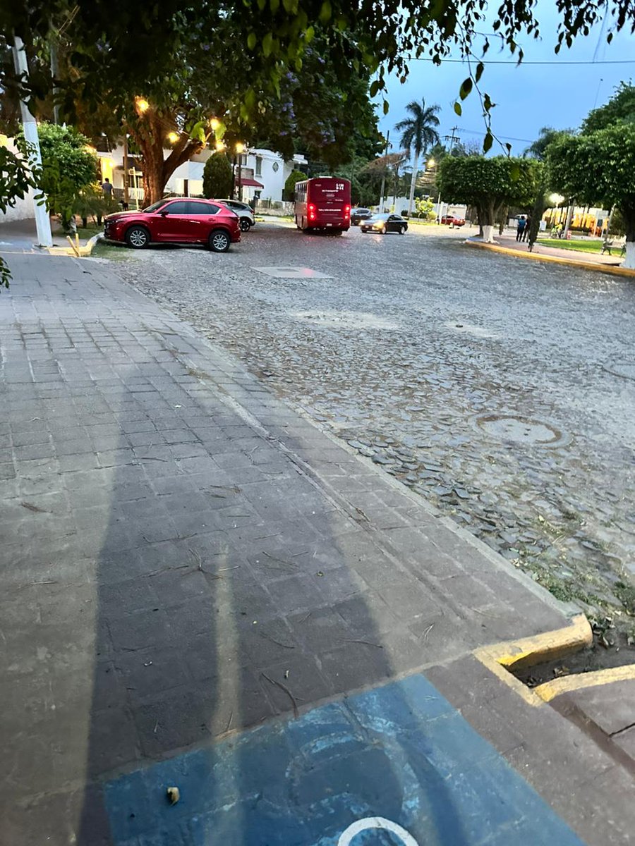 Camión fuera de ruta y transitando en sentido contrario por glorieta principal de las Fuentes y saliendo por Av. Las Fuentes hacia Lopez Mateos. 
Pudiendo causar un accidente  *Cometiendo infracción de movilidad.
