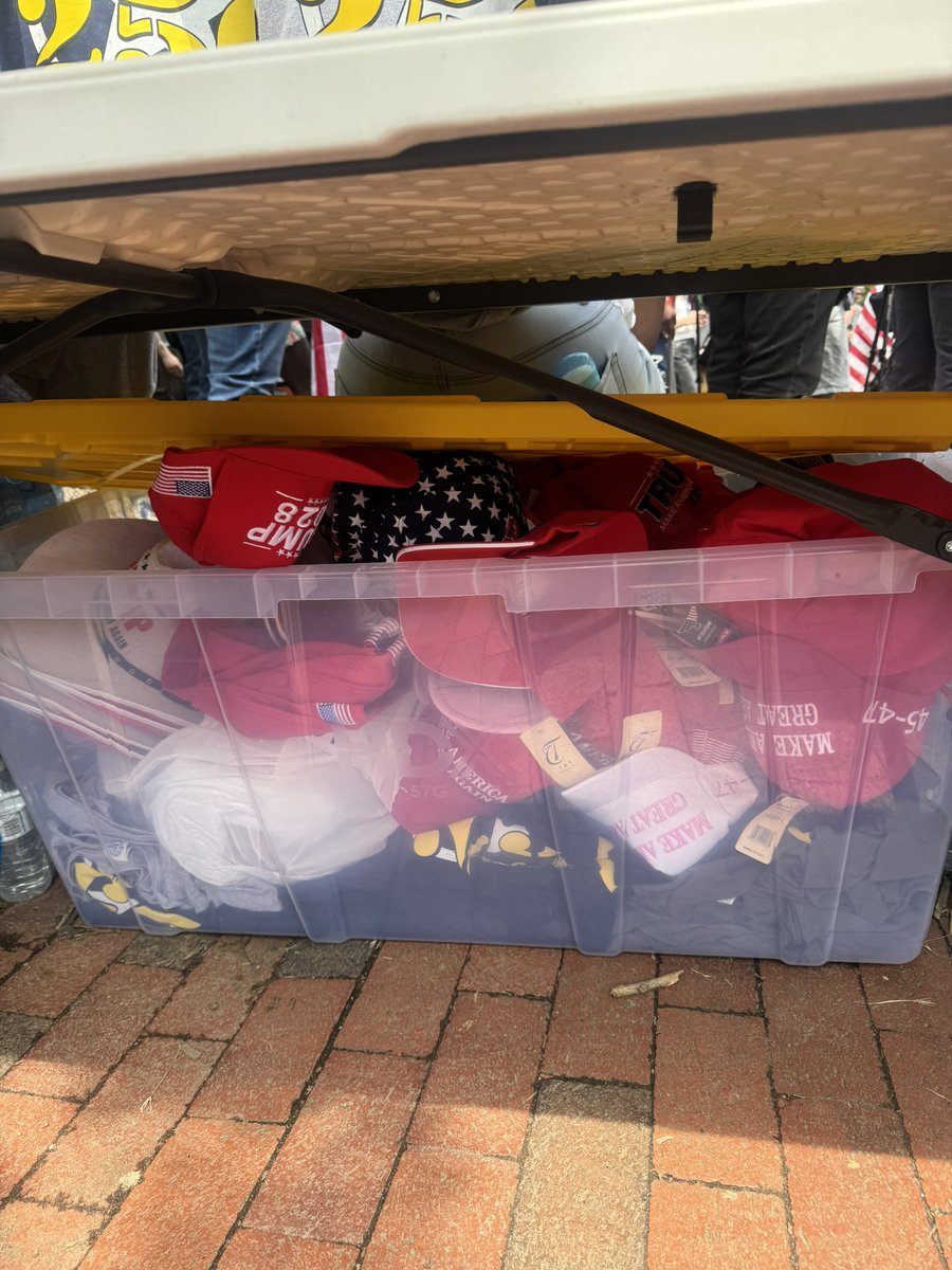 JamesPhill21687's tweet photo. Army and MAGA merch put up in the park https://t.co/o9XorOE1n9