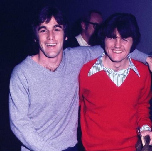 Dennis Wilson and Bruce Johnston in 1970. They only Beach Boys who could surf.
