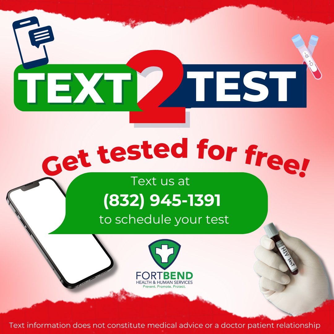 FortBendHealth's tweet image. Let&apos;s take control of our health and get tested. Knowing your status empowers you to protect yourself and your loved ones. #GetTested #TakeControl #Fortbendcounty #Fortbendhealth