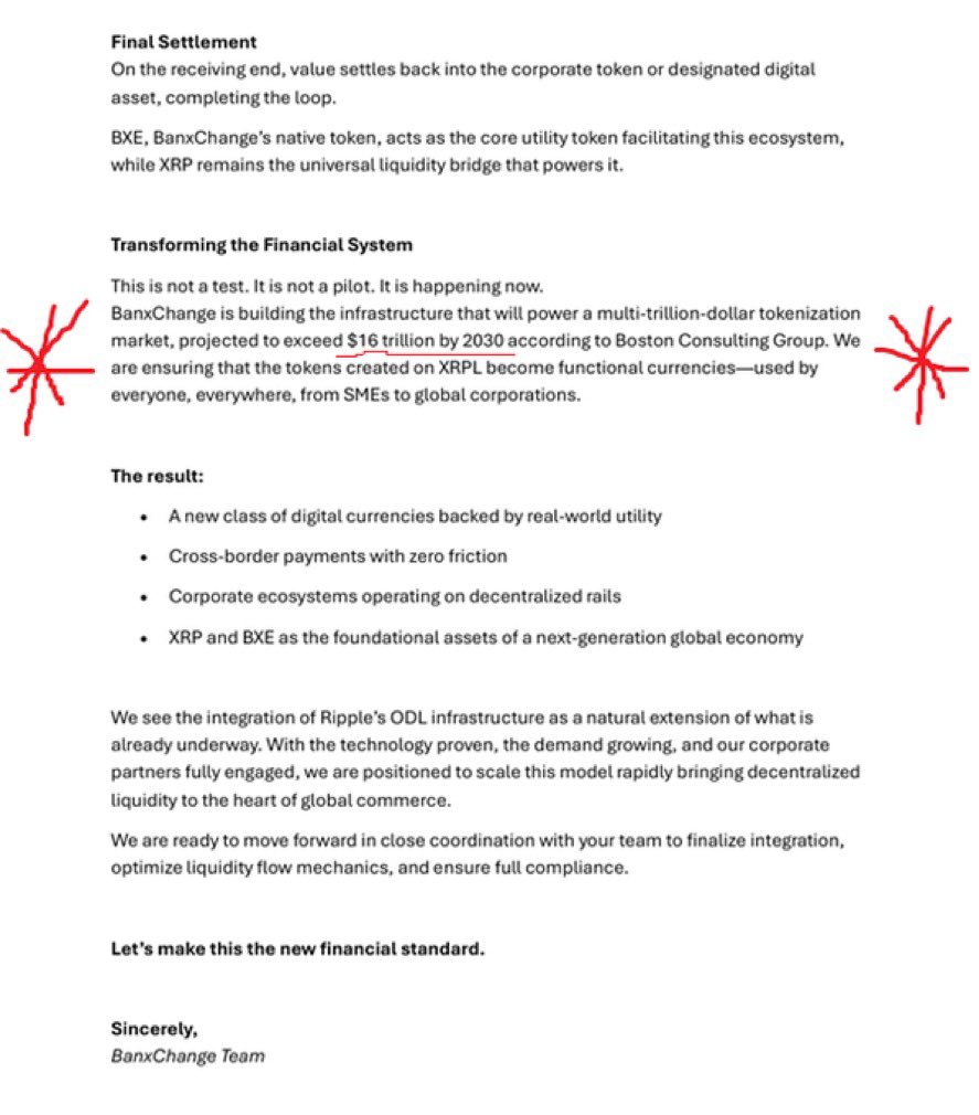 🚨RIPPLE ON-DEMAND LIQUDITY TO OPEN UP TO ALL SMALL BUSINESSES THROUGH PARTNERSHIP BRING ON $16 TRILLION ONTO THE #XRPL!

THIS COMES THROUGH A PARTNERSHIP WITH BANXCHANGE.COM THE ONLY PLATEFORM WHERE INSTITUTIONS AND INDIVIDUALS CAN LAUNCH TOKENS ON THE XRPL IN UNDER 5
