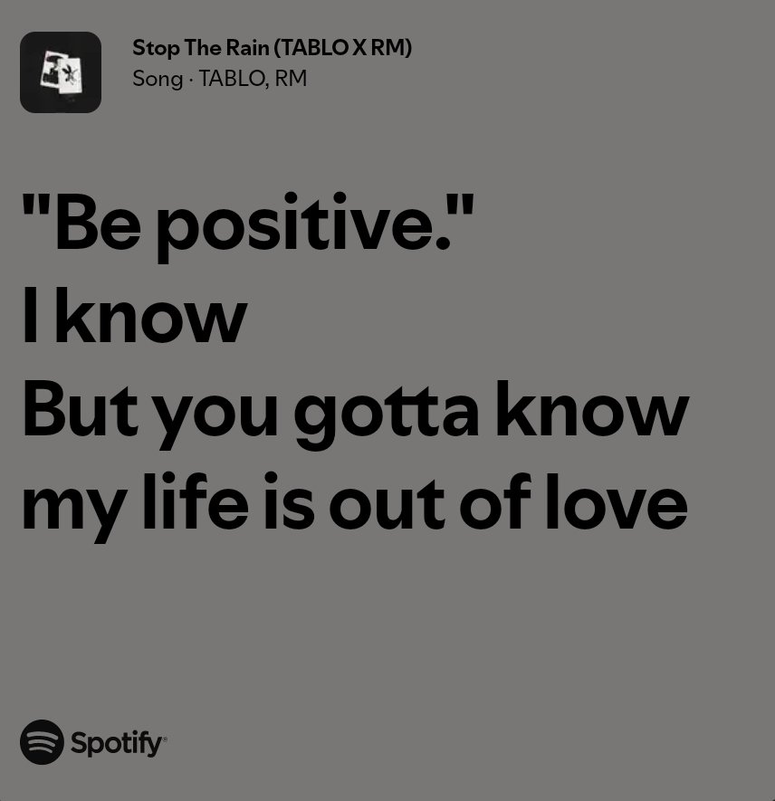 RMofBTS_Lyrics's tweet image. Tablo × RM - Stop The Rain
💿open.spotify.com/track/7kb6IV0z…