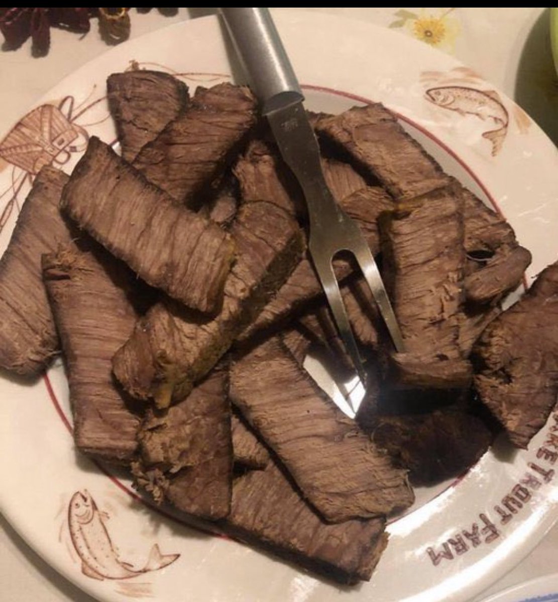 TrumpsHurricane's tweet photo. What’s the first thing that comes to mind when you see this steak ?? https://t.co/AgiU8xJiUB